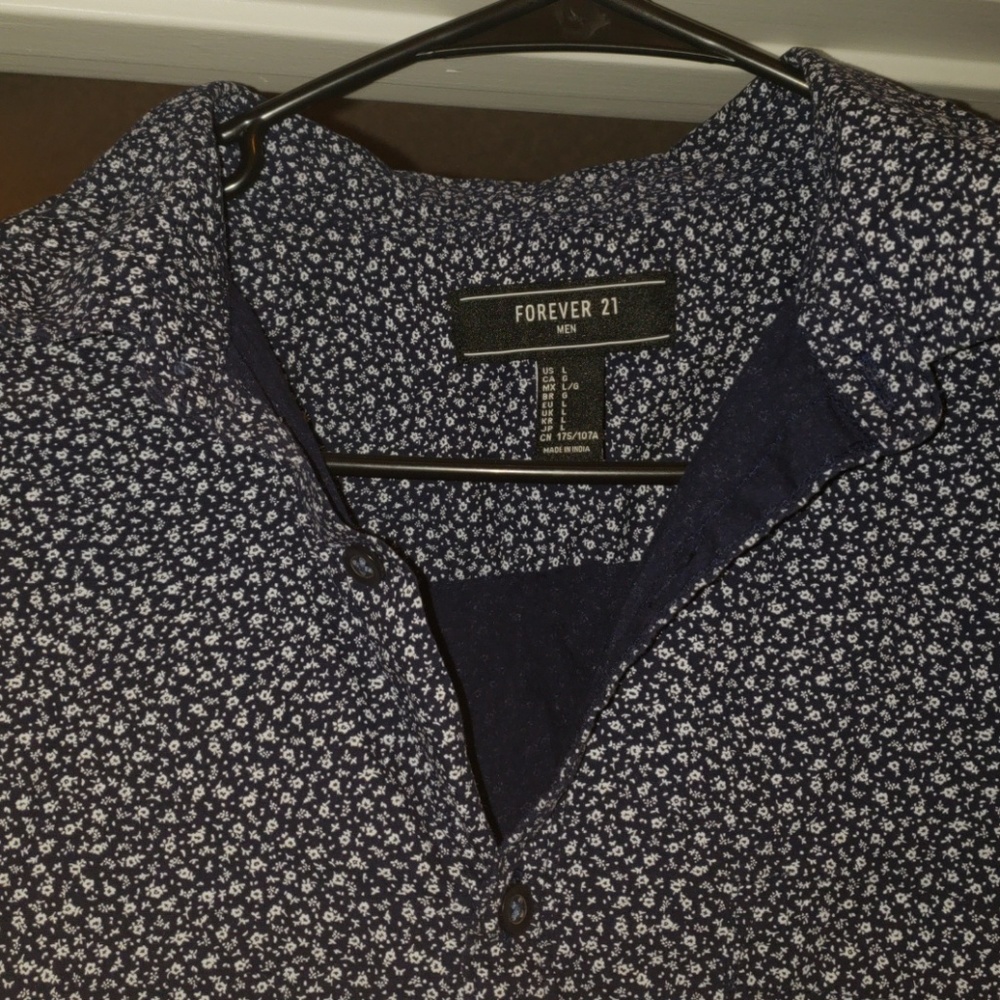 Blue button shirt